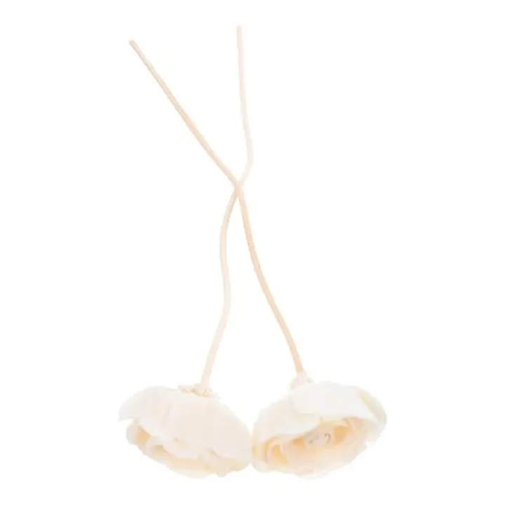 BESPORTBLE Flower Rattan Reed Diffuser Sticks with Rose Scent Natural Rattan Wood Aroma Diffuser for Home Fragrance and Decoration 2pcs Set
