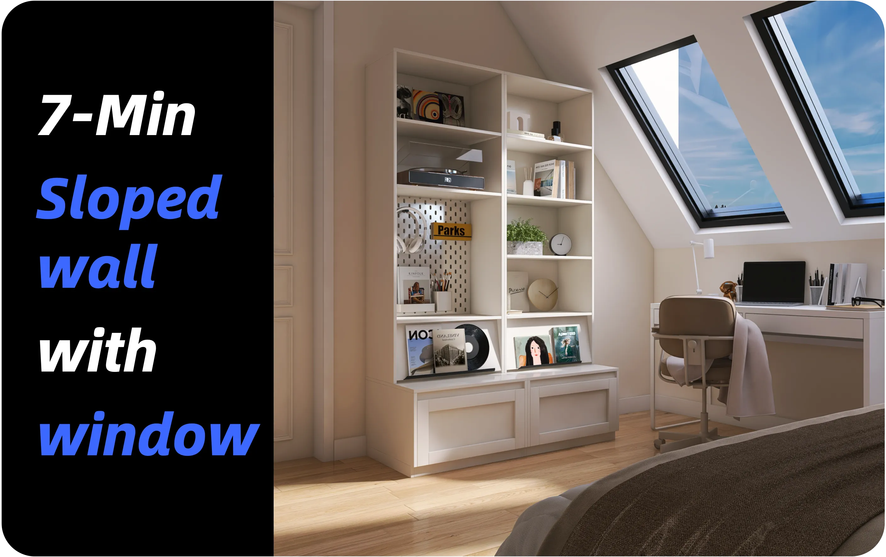 How to Create a Sloped Wall with a Window？