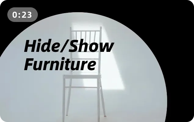 How to hide or show furniture?