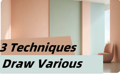 Learn 3 Techniques to Draw Various Walls