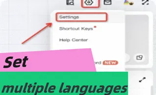 How to set multiple languages in the design interface?